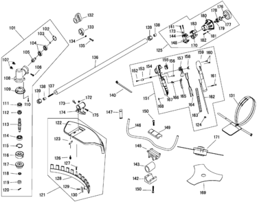 Default Diagram and Parts List for GST43-B3 Type 1 Black and Decker Trimmer